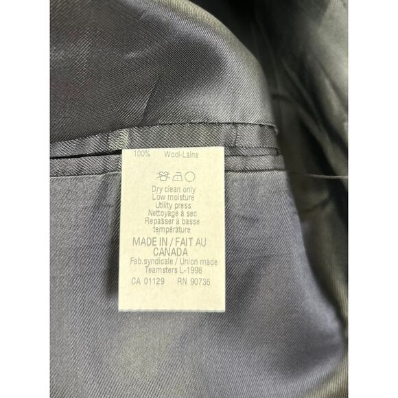 Lauren Ralph Lauren Pinstripe Wool Suit Jacket Blazer Classic Business Formal 44 - Picture 3 of 5